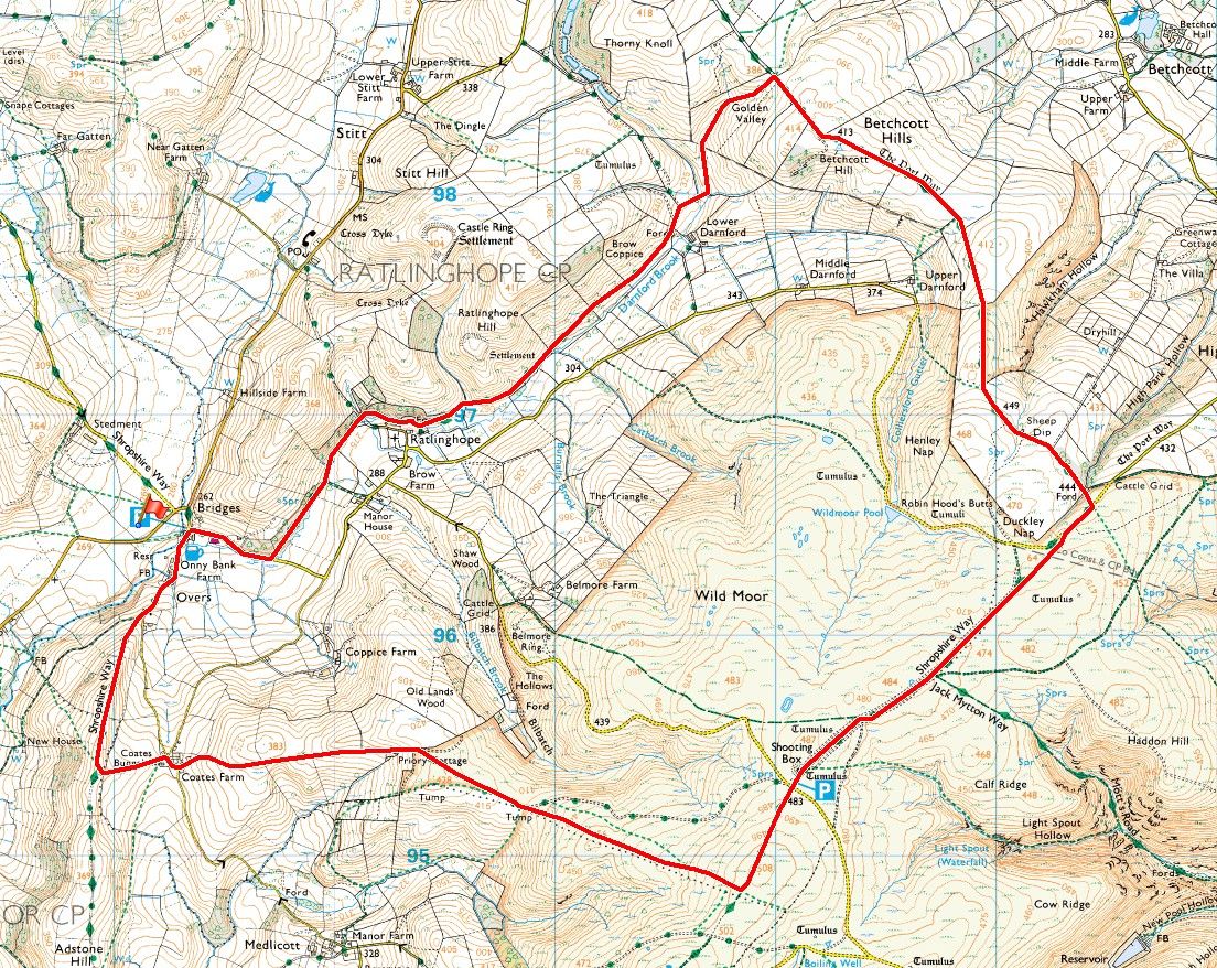 The map route will be walked in a clockwise direction